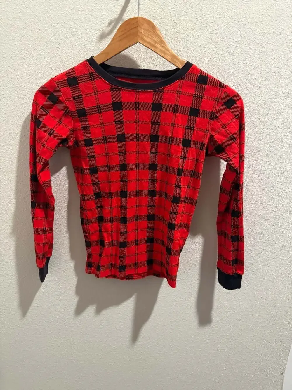 Carter's Kids Red and Black Buffalo Plaid Long Sleeve Pajama Set Size 14